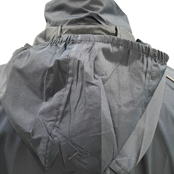 Trimark Mens Navy Lightweight Windbreaker Jacket Hooded Outdoor Hiking Large - Picture 11 of 11